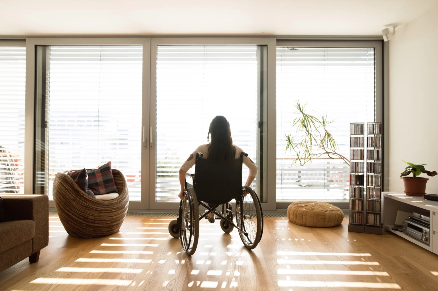 Young Woman In Wheelchair In Specialist Disability Accommodation